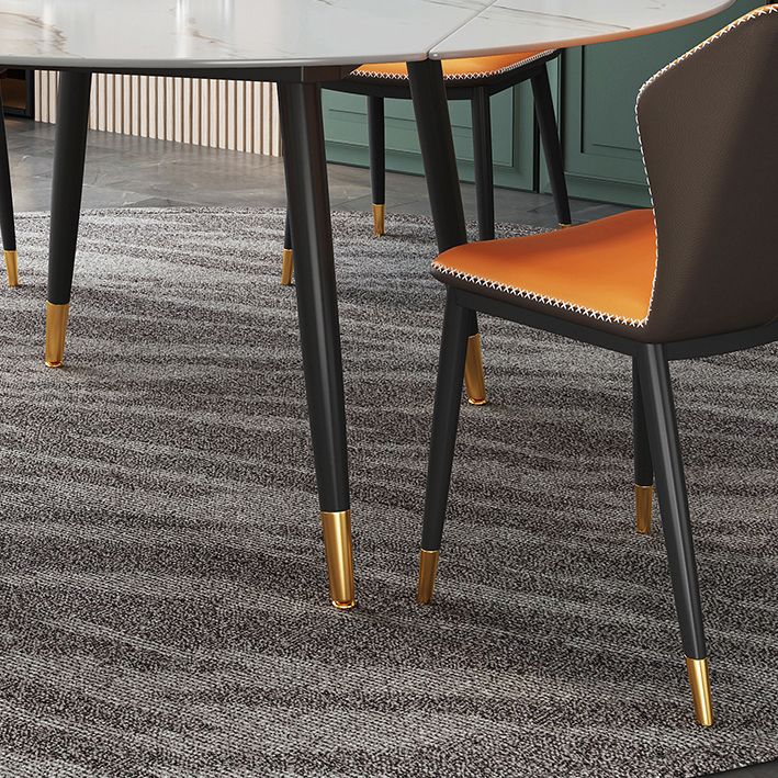 Traditional Luxury Round Drop-Leaf Dining Table Stone Furniture for Dining Room Clearhalo ' dining_table' 'Dining Tables & Seating' 'Dining Tables' 'furn' 'furn_dining_table' 'Furniture' 'furniture_dining_table' 'Kitchen & Dining Furniture' 'kitchen&dining_furn' 'kitchen' 'kitchen_dining_table' 1200x1200_8c415528-28cd-4acb-8c66-3f1502e3b894