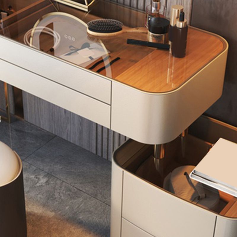 30.70 "High Makeup tocadoras de tocador Tablas de tocador blanco con cajón