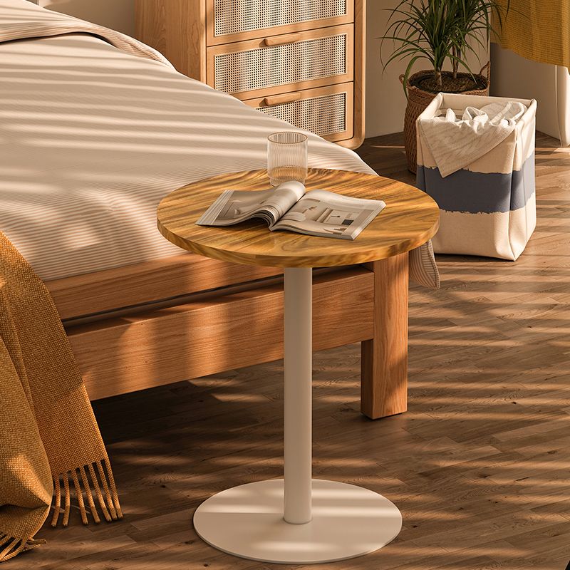 Tavolo di estremità del piedistallo rotondo Minimalista Legno late