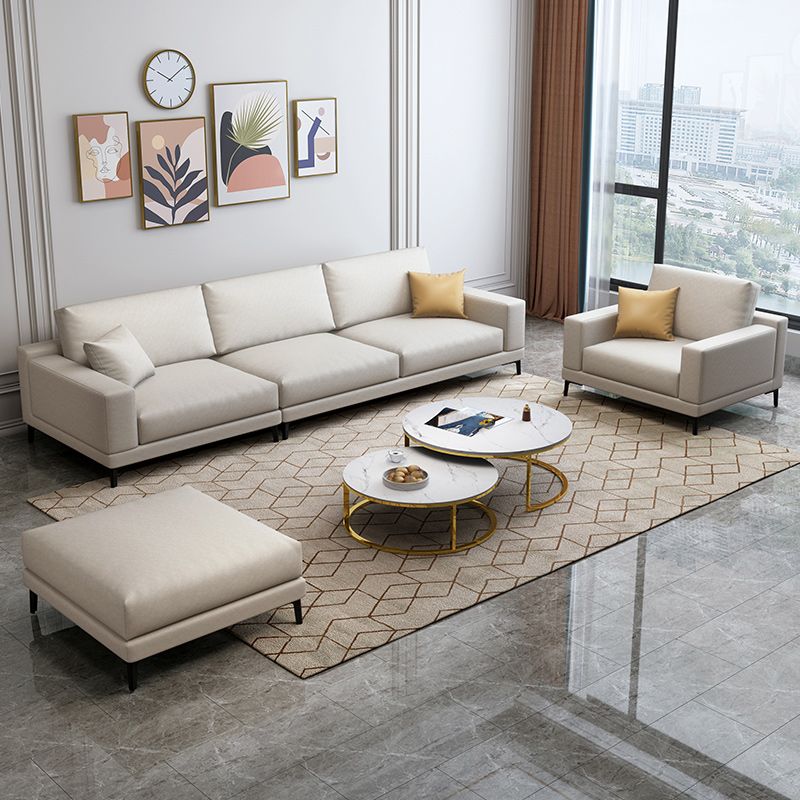 Loose Back Faux Leather Square Arm Sofa with Waterproof and Stain Resistant Clearhalo 'furn' 'furn_sofas' 'Furniture' 'furniture_sofas' 'kitchen' 'kitchen_sofas' 'Living Room Furniture' 'Sofa' 'sofas' 1200x1200_8c42c51f-203a-4b58-8dd2-e059066e8167