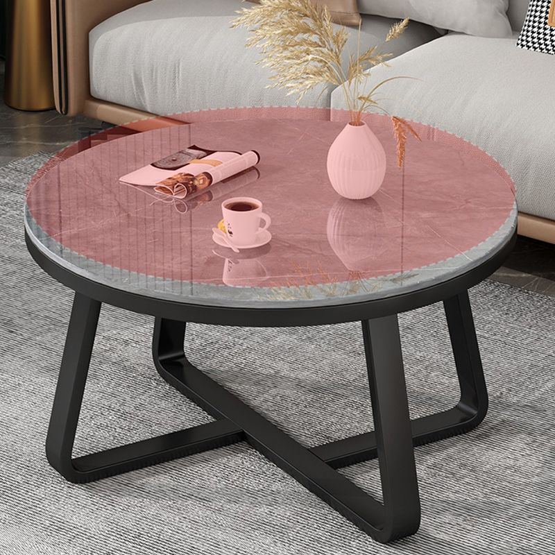 Slate Single Coffee Table Frame Round Coffee Table for Living Room Clearhalo 'Coffee & Accent Tables' 'Coffee Tables' 'coffee_tables' 'furn' 'furn_coffee_tables' 'Furniture' 'Living Room Furniture' 1200x1200_8c441aa1-c59b-49d9-b515-b71721b27a43