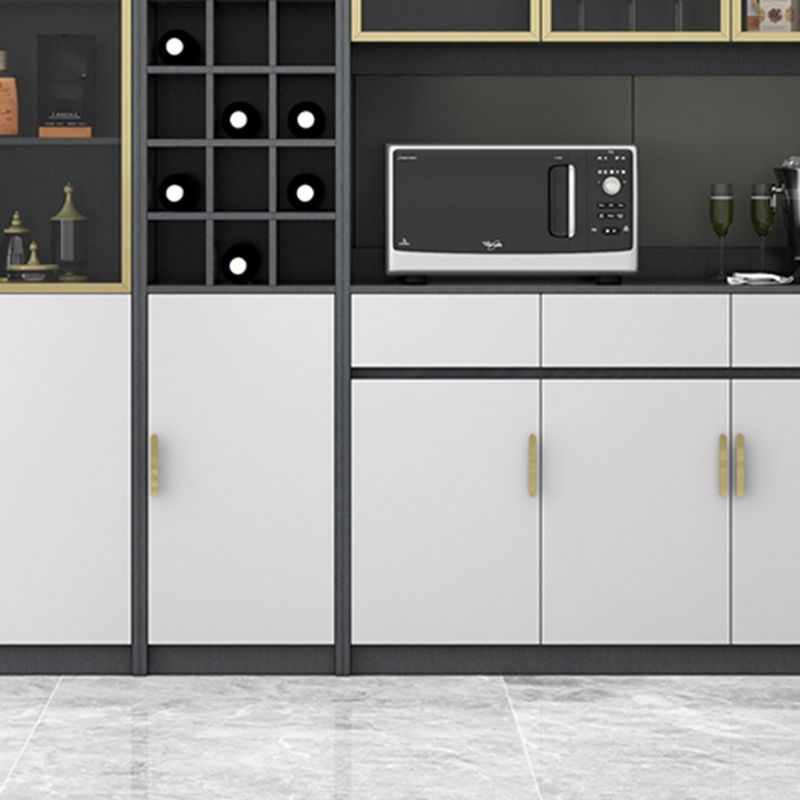 Modern Freestanding Manufactured Wood Wine Bottle Rack with Shelf Clearhalo 'furn' 'furn_wine_racks' 'Furniture' 'Kitchen & Dining Furniture' 'Wine Racks' 'wine_racks' 1200x1200_8c4666de-f776-4645-9e52-8af91ff6d4dd