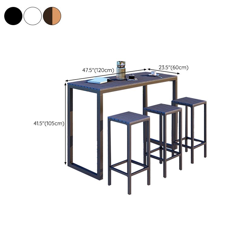 Modern Bar-height Table with Metal Base Bar Table for Outdoor Clearhalo 'Bar Furniture' 'Bar Tables' 'bar_tables' 'furn' 'furn_bar_tables' 'Furniture' 'Kitchen & Dining Furniture' 1200x1200_8c46b7fb-009f-435c-b097-254e3c38f581