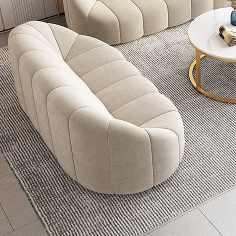 Contemporary Sloped Arms Sofa with Tight Back for Living Room