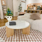 Solid Wood 3 Legs Coffee Table Modern 1 Single Terrazzo Cocktail Table Clearhalo 'Coffee & Accent Tables' 'Coffee Tables' 'coffee_tables' 'furn' 'furn_coffee_tables' 'Furniture' 'Living Room Furniture' 1200x1200_8c47978c-9a02-427a-ad6d-7b4c233ffc8b