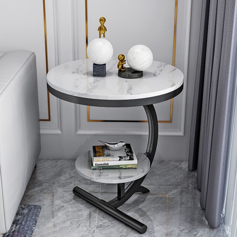 Contemporary 21.7-inch End Table with 1-shelf Metal C Nesting Tables