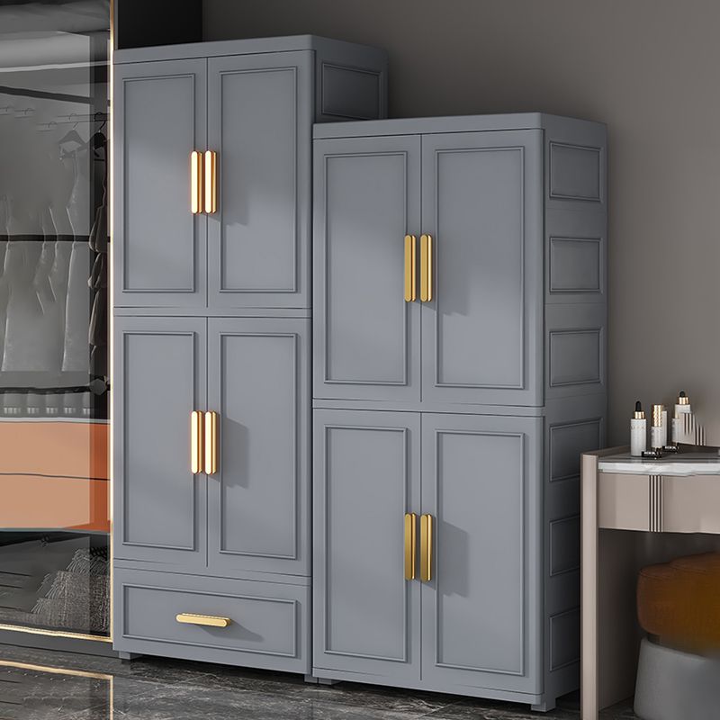 Hinged Wardrobe Cabinet Modern Plastic Storage Cabinet for Home
