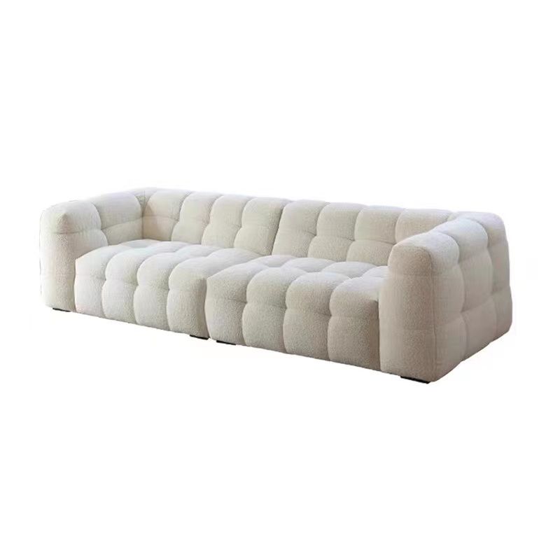 Modernistic Biscuit Back Sofa Tuxedo Arm Loveseat for Living Room