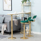 Contemporary Double Pedestal Bar/Dinette Table Wine Rack Stone Counter-height Pub Table Clearhalo 'Bar Furniture' 'Bar Tables' 'bar_tables' 'furn' 'furn_bar_tables' 'Furniture' 'furniture_bar_tables' 'Kitchen & Dining Furniture' 'kitchen&dining_furn' 'kitchen' 1200x1200_8c4dd9de-957c-479c-9ce2-90bc1932d84b