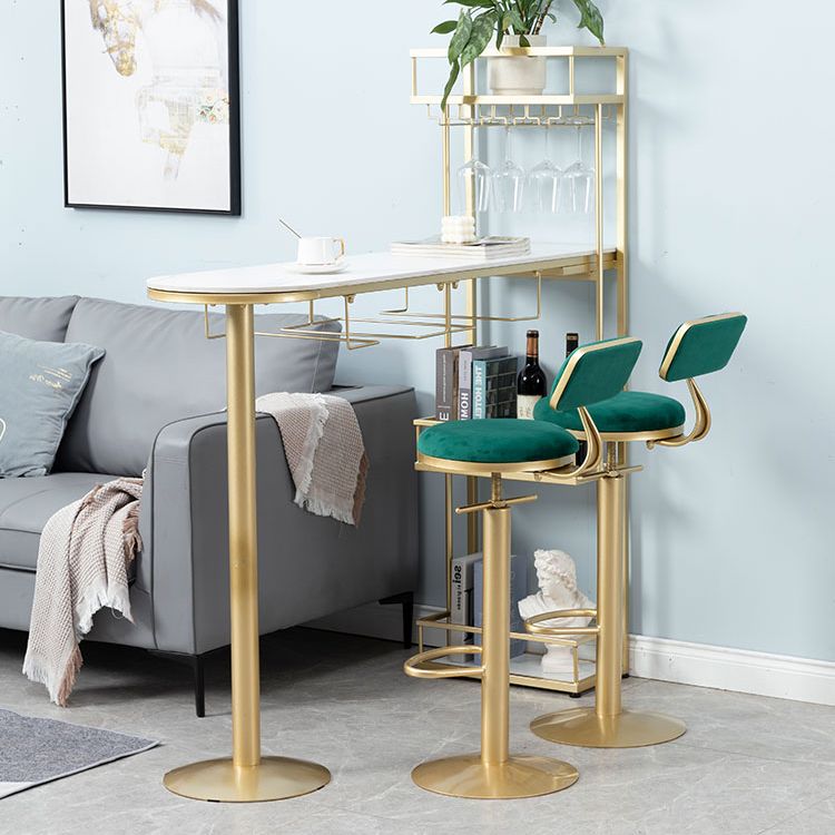 Contemporary Double Pedestal Bar/Dinette Table Wine Rack Stone Counter-height Pub Table Clearhalo 'Bar Furniture' 'Bar Tables' 'bar_tables' 'furn' 'furn_bar_tables' 'Furniture' 'furniture_bar_tables' 'Kitchen & Dining Furniture' 'kitchen&dining_furn' 'kitchen' 1200x1200_8c4dd9de-957c-479c-9ce2-90bc1932d84b