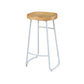 Contemporary Bar Stool Solid Wood Barstool with White Metal Legs Clearhalo 'Bar Furniture' 'Bar Stools' 'bar_stools' 'furn' 'furn_bar_stools' 'Furniture' 'Kitchen & Dining Furniture' 1200x1200_8c4e040b-7730-443a-9c0c-24b1ab420658