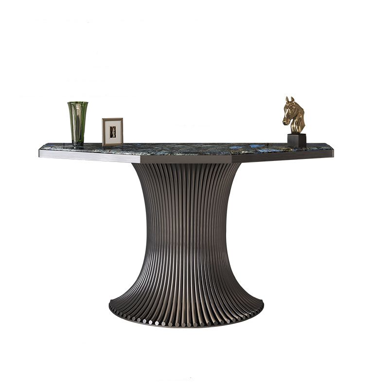 Mesa de acento sin glamour con soporte de acero inoxidable para Hall