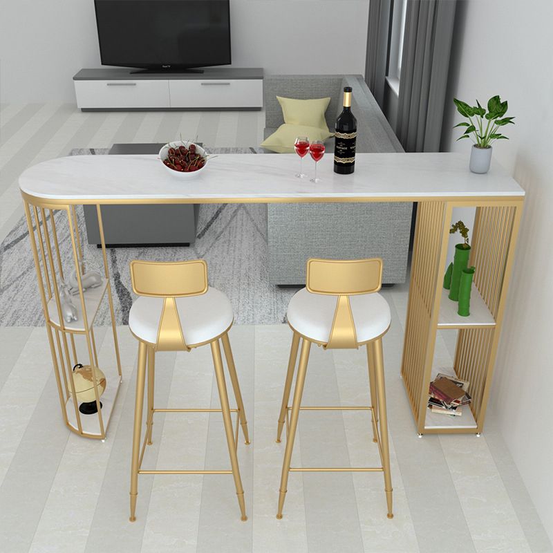 Rectangle Stone Bar Table Traditional Luxury Bar Dining Table with Sled Base Clearhalo 'Bar Furniture' 'Bar Tables' 'bar_tables' 'Furniture' 'furniture_bar_tables' 'Kitchen & Dining Furniture' 1200x1200_8c51a402-5078-4856-8674-d475eeb7c963