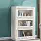 Libreria moderna di stoccaggio chiuso da 12,5 "W White Wohi Legno scaffale con porte di vetro