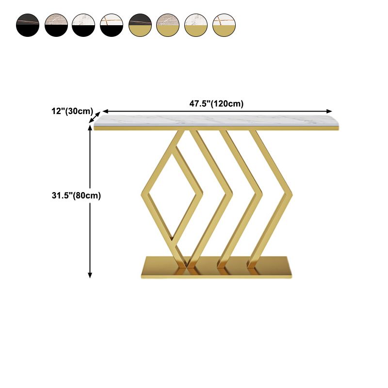 Tavolo di accento resistente ai graffi con tavolo piedistallo di ferro e top in pietra