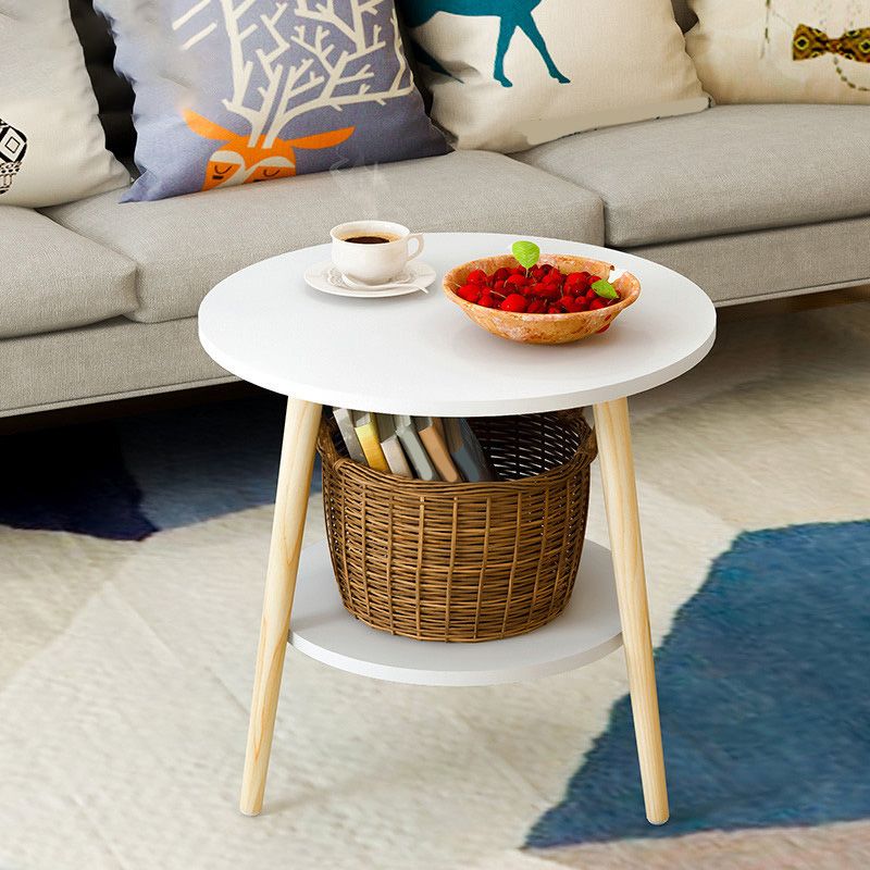 Contemporary Wooden Single Coffee Table 3 Legs Round Cocktail Table Clearhalo 'Coffee & Accent Tables' 'Coffee Tables' 'coffee_tables' 'furn' 'furn_coffee_tables' 'Furniture' 'Living Room Furniture' 1200x1200_8c543be5-2e5e-485e-ba5c-908b2360c04e