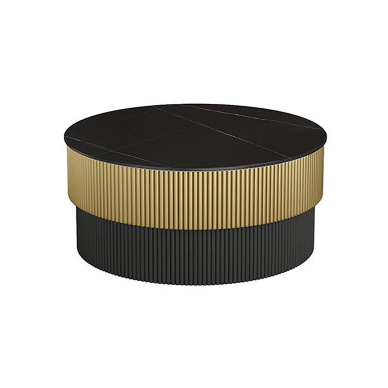 Piédestal glamour de table basse ronde en ardoise sans table basse simple pénible