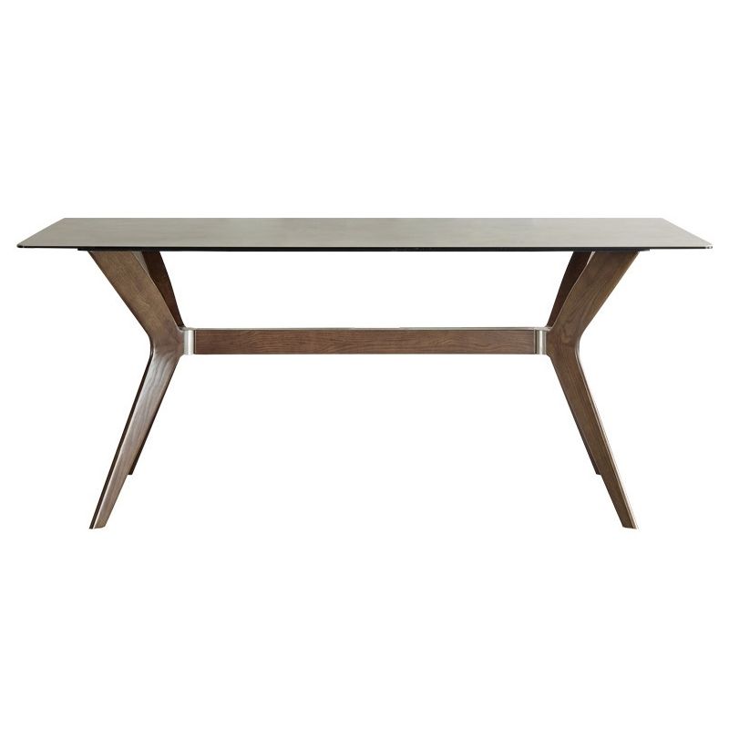 Estilo contemporáneo 1/2/5 Piezas Sillas de comedor Conjunta muebles de piedra rectangulares en gris