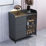 Modern Engineered Wood Sideboard Buffet 31.5"L 3-Drawer Dining Room Buffet Server Clearhalo 'buffet_sideboard' 'Buffets & Sideboards' 'furn' 'furn_buffet_sideboard' 'Furniture' 'Kitchen & Dining Furniture' 1200x1200_8c56d327-b044-433f-942b-ff36307ea5ff