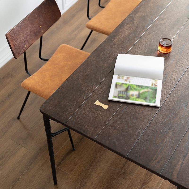 Rectangle 4 jambes Table de luxe Table de couleur en bois fixe avec bois massif