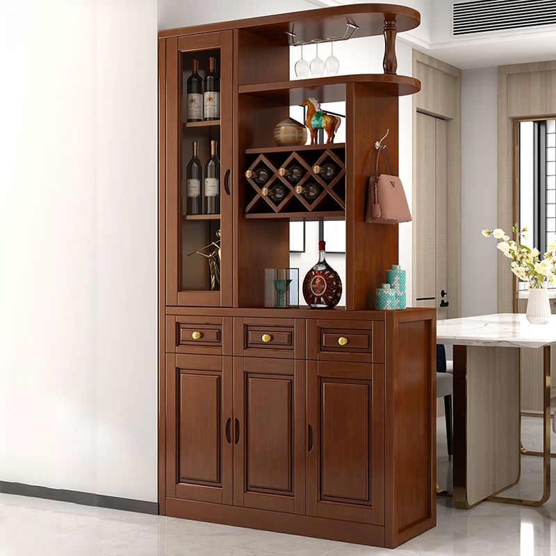 Contemporary 78.74" H Cabinet Solid Wood Accent Cabinet with Drawers and doors Clearhalo 'Cabinets & Chests' 'cabinets_chests' 'furn' 'furn_cabinets_chests' 'Furniture' 'Living Room Furniture' 1200x1200_8c57ef3f-3c08-40ad-81d6-f679bb9507cd
