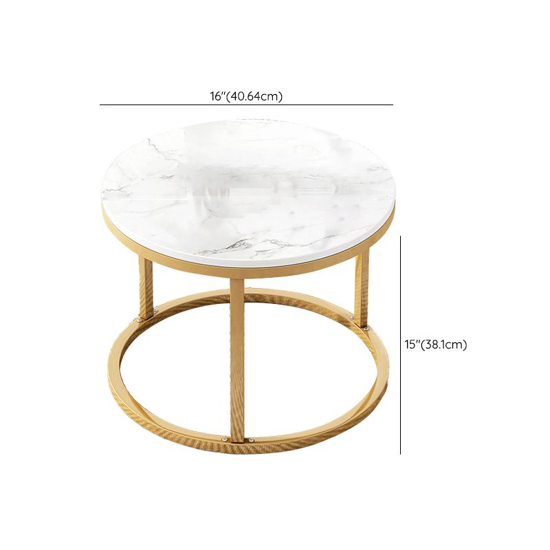 Table basse gigogne ronde en ardoise Frame 2 pièces