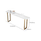 Solid Wood Counter Height Table White Top and Gold Base Bar Table Clearhalo 'Bar Furniture' 'Bar Tables' 'bar_tables' 'furn' 'furn_bar_tables' 'Furniture' 'Kitchen & Dining Furniture' 1200x1200_8c58356a-2bee-4660-9f9c-08d9dae2b0f5