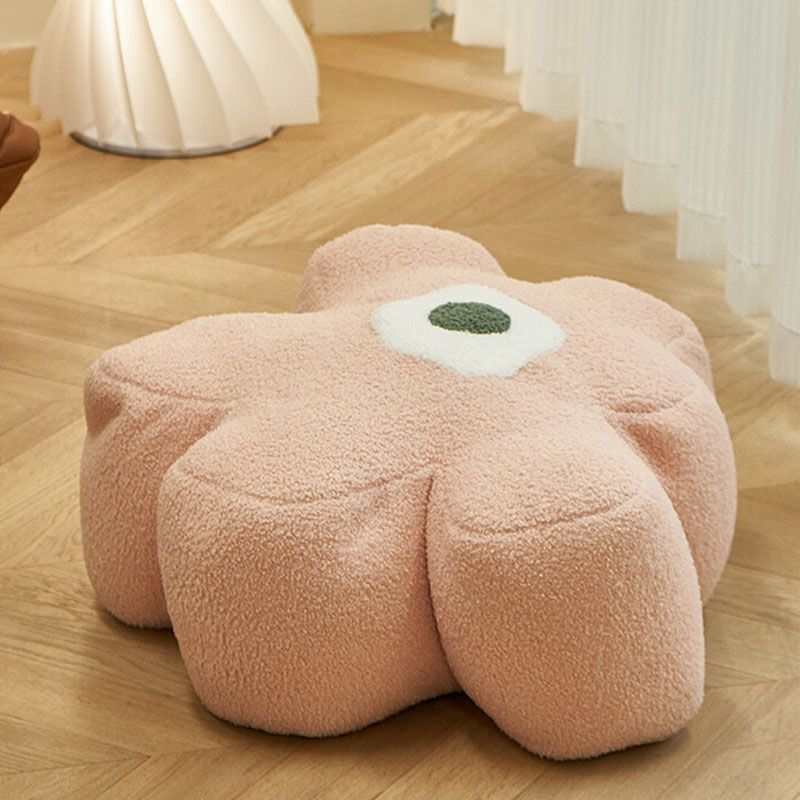 Contemporary Pouf Ottoman Velvet Upholstered Flower Shape Ottoman Clearhalo 'furn' 'furn_ottomans_poufs' 'Furniture' 'Living Room Furniture' 'Ottomans & Poufs' 'ottomans_poufs' 1200x1200_8c591d79-418d-4c08-a9a1-37ca865a727b