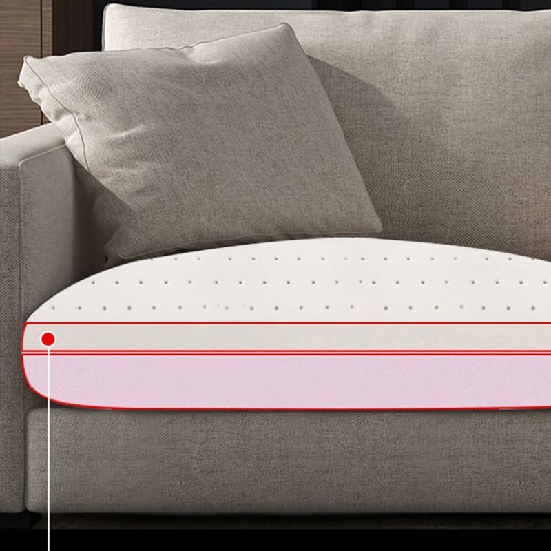 Canapé de bras carré standard avec oreillers siège en beige pour l'appartement