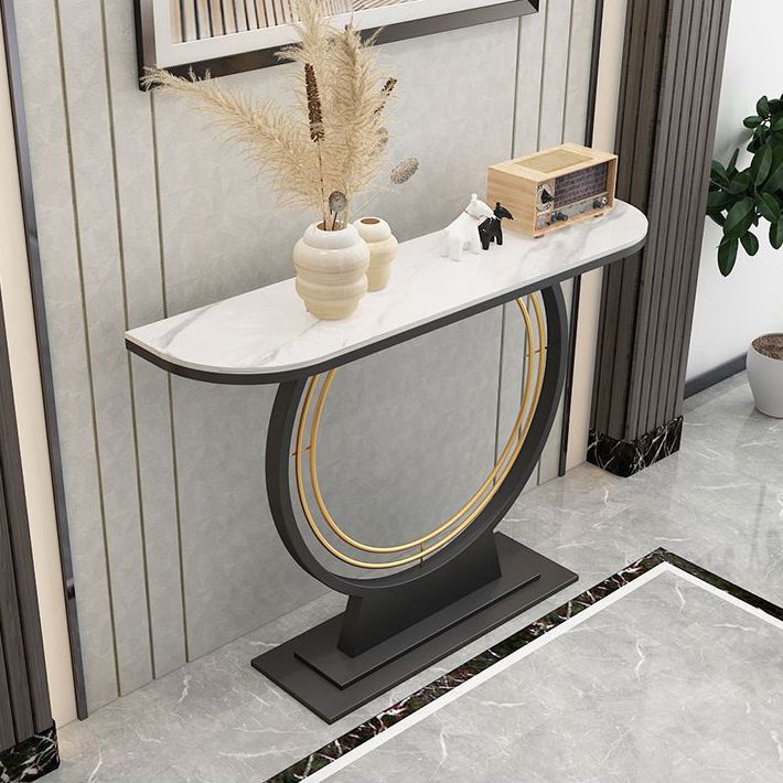 Glam Style Console Table Stain Resistant Console Sofa Table for Hall Clearhalo 'Console Tables' 'console_tables' 'Entry & Mudroom Furniture' 'furn' 'furn_console_tables' 'Furniture' 1200x1200_8c5d1ba1-0a0f-4f5f-bc09-161cf05c2d33