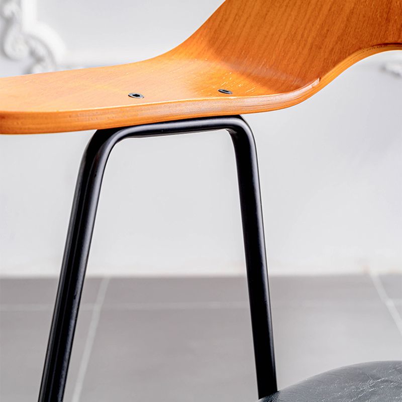 Silla de brazo tapizado industrial silla de comedor de metal