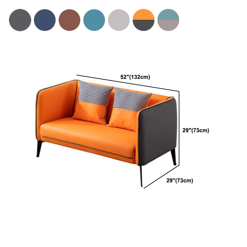 本革ソファ28.74 "d x 28.74" hリビングルーム用のタキシードアームソファ