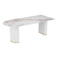Free Form Modern Dining Table White Tone Fixed Table with Sintered Stone Clearhalo ' dining_table' 'Dining Tables & Seating' 'Dining Tables' 'furn' 'furn_dining_table' 'Furniture' 'furniture_dining_table' 'Kitchen & Dining Furniture' 'kitchen&dining_furn' 'kitchen' 'kitchen_dining_table' 1200x1200_8c6039c8-5109-4e2f-b041-cfbcd88b9b63