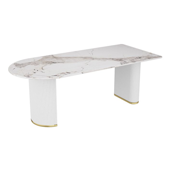 Free Form Modern Dining Table White Tone Fixed Table with Sintered Stone Clearhalo ' dining_table' 'Dining Tables & Seating' 'Dining Tables' 'furn' 'furn_dining_table' 'Furniture' 'furniture_dining_table' 'Kitchen & Dining Furniture' 'kitchen&dining_furn' 'kitchen' 'kitchen_dining_table' 1200x1200_8c6039c8-5109-4e2f-b041-cfbcd88b9b63
