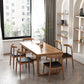 Contemporary Double Pedestal Dining Table Pine Solid Wood Rectangle Dining Table