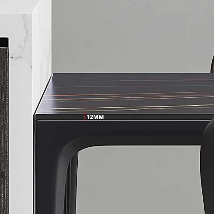 Modern Style Black Dining Table Rectangle Sintered Stone Table with 4 Legs for Kitchen Clearhalo ' dining_table' 'Dining Tables & Seating' 'Dining Tables' 'furn' 'furn_dining_table' 'Furniture' 'furniture_dining_table' 'Kitchen & Dining Furniture' 'kitchen&dining_furn' 'kitchen' 'kitchen_dining_table' 1200x1200_8c6141cd-5d6d-4659-9bf8-128c86d2a3db
