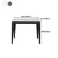 4 Legs Dining Table Industrial Stone Dining Table with Black Frame