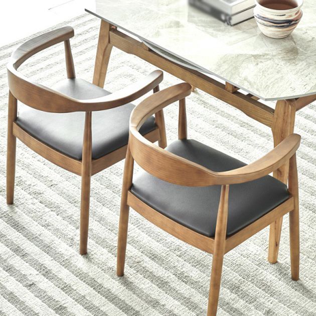 Traditional Style Chair Dining Kitchen Open Back Arm Chair with Wooden Legs Clearhalo 'Dining Chairs' 'Dining Tables & Seating' 'dining_chair' 'Furniture' 'furniture_dining_chair' 'Kitchen & Dining Furniture' 1200x1200_8c639b8d-a965-439e-84dc-495b760b71fe