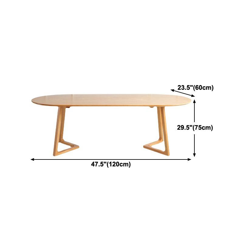 Oval Shape Meeting Table Simplicity Solid Wood Writing Desk for Home Office Clearhalo 'furn' 'furn_office_desk' 'Furniture' 'Office Desks' 'Office Furniture' 'office_desk' 1200x1200_8c64557e-ab83-428b-845c-36afdc94934d