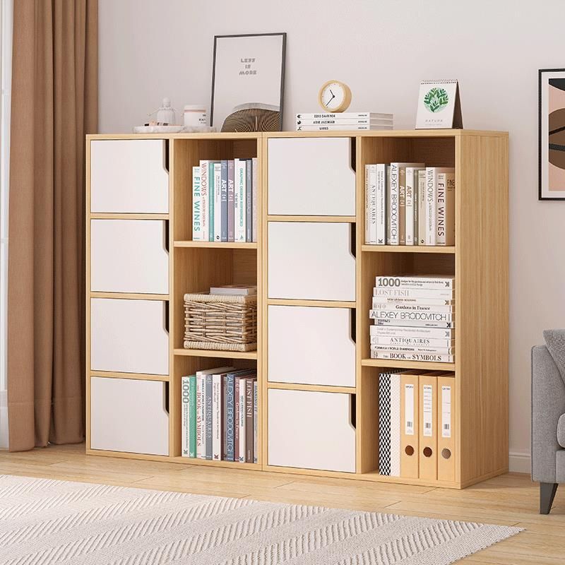 Engineered Wood Shelf Bookcase With Cabinets Rectangular Bookshelf Clearhalo 'Bookcases' 'furn' 'furn_bookcases' 'Furniture' 'Office Furniture' 1200x1200_8c6457c5-df66-42a8-b83f-c238f352a369