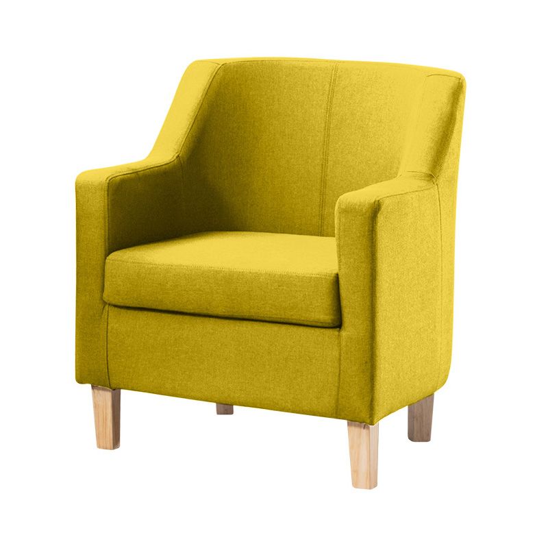 27.5"Wide Linen Arm Chair with Pillow Back and Basic Four Legs Clearhalo 'Accent Chairs' 'accent_chairs' 'Chairs & Seating' 'furn' 'furn_accent_chairs' 'Furniture' 'furniture_accent_chairs' 'Living Room Furniture' 1200x1200_8c64669a-2ef6-43c2-a96c-054f70ead07b