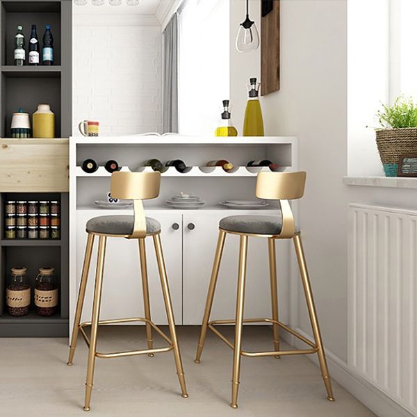 Sgabello da bar con bancone senza bracciolo glam sgabello da cucina in ferro con pedale e cuscino