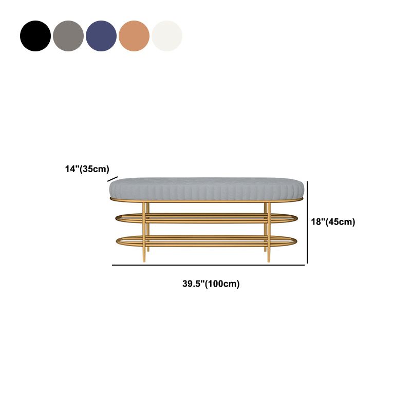 13.78" W 17.71" H Glam Entryway Bench Foam Bench with 2 Shelves Clearhalo 'Benches' 'Chairs & Seating' 'furn' 'furn_benches' 'Furniture' 'Living Room Furniture' 1200x1200_8c67d8e9-701d-4884-907b-32ebc5c451ef