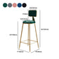 Glam Round Indoor Counter Stool Footrest Low Back Counter-height Stool Clearhalo 'Bar Furniture' 'Bar Stools' 'bar_stools' 'furn' 'furn_bar_stools' 'Furniture' 'Kitchen & Dining Furniture' 1200x1200_8c67ea72-10dd-45b2-a10b-32570a06dd4e