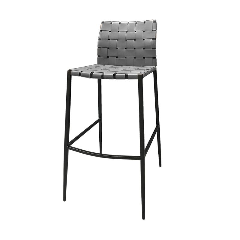 Modern Backrest Bar Stool Leather Counter Stool for Living Room Clearhalo 'Bar Furniture' 'Bar Stools' 'bar_stools' 'furn' 'furn_bar_stools' 'Furniture' 'Kitchen & Dining Furniture' 1200x1200_8c6933f7-8ce7-4e84-8833-ec677dbd3ad9