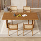 Modern Dining Set 1/5 Pcs Solid Wood Dining Table and Chairs in Brown Clearhalo 'Dining Room Sets' 'Dining Tables & Seating' 'dining_room_set' 'furn' 'furn_dining_room_set' 'Furniture' 'Kitchen & Dining Furniture' 1200x1200_8c6b6505-ae00-4bff-bf72-42d903458581