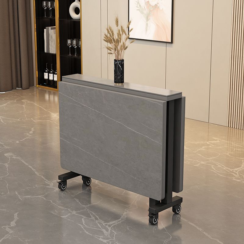 Table à manger rectangulaire moderne extensible pour salle à manger