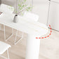 White Modern Style Bar Table in Iron Top and Faux Marble Milk Tea Shop Bar Table Clearhalo 'Bar Furniture' 'Bar Tables' 'bar_tables' 'furn' 'furn_bar_tables' 'Furniture' 'furniture_bar_tables' 'Kitchen & Dining Furniture' 1200x1200_8c6e4525-cf01-46e5-8081-1c9e6404aae4