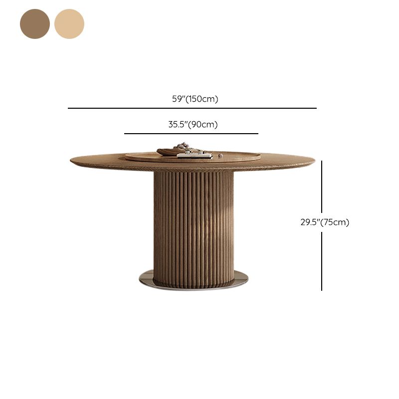 Contemporary Pedestal Dining Table Wood Dinner Table for Home Clearhalo 'Dining Tables & Seating' 'Dining Tables' 'dining_table' 'furn' 'furn_dining_table' 'Furniture' 'Kitchen & Dining Furniture' 1200x1200_8c6eb614-27c6-4623-95b7-8685098fc404