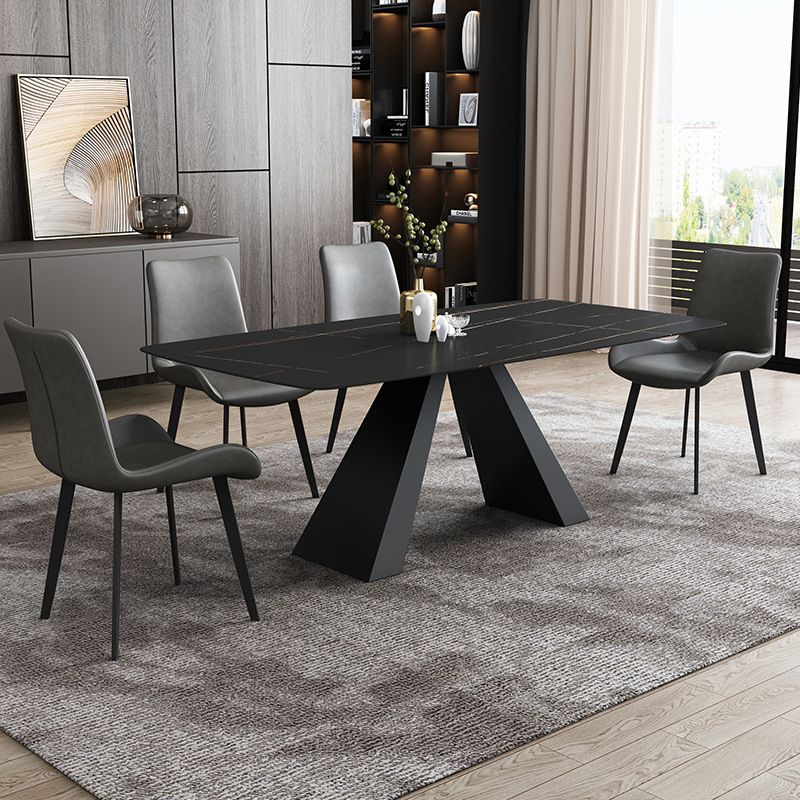 Contemporary Rectangle Table Set 1/5/6/7 Pieces Dining Set for Restaurant